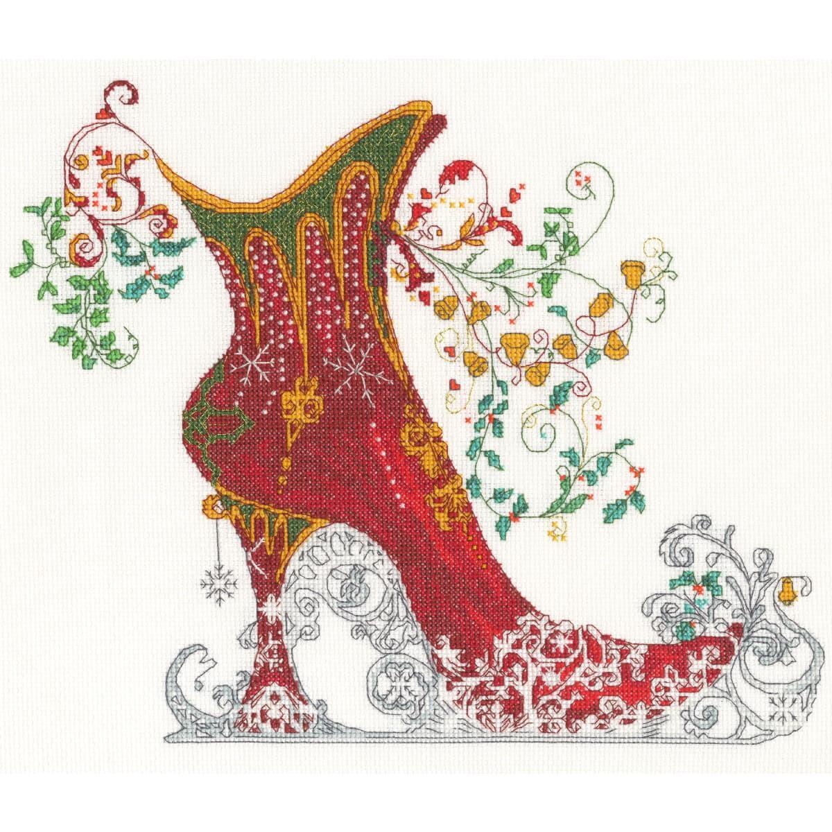 Bothy Threads counted cross stitch kit ""Yuletide"", XSK15, 28x24cm, DIY