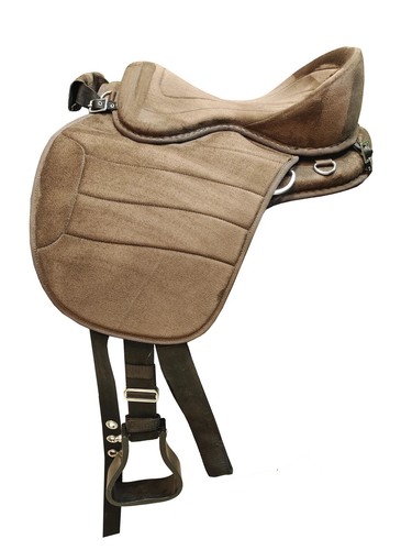 Beige Treeless Synthetic Suede Freemax Horse English Saddle In 14 Sizes F/Ship. - Picture 1 of 5