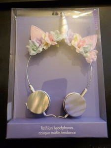 BIANCO e fiori rosa Cuffie unicorno Claire's 3.5mm | eBay