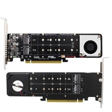 Pcie 4.0 X16 to M.2 M-key NVMEx4SSD RAID Expansion Card Adapter 4 x 32Gbps
