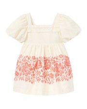 Janie And Jack Floral Border Puff Sleeve Dress White 4