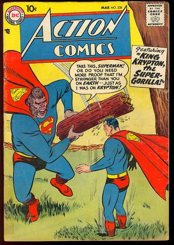 Action Comics #238 Unrestored Silver Age Superman Vintage DC Comic 1958 GD-VG