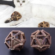 2pcs Catnip Toys Ball Matatabi Sticks Natural Catnip Teeth Cleaning Ball cr