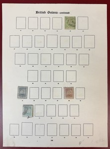 British Guiana, 1863-1935, Lot of 35 Stamps, Mint Hinged and Used on S.G. Pages