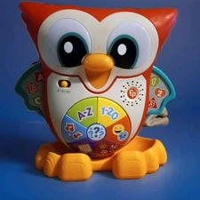 FISHER PRICE Linkimals Light-Up & Learn Owl, Interactive English Talks ABCs 123s