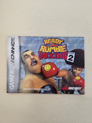 Nintendo Gameboy Advance Manual Only Ready 2 Rumble Boxing Round 2 AGB-AR2E-USA