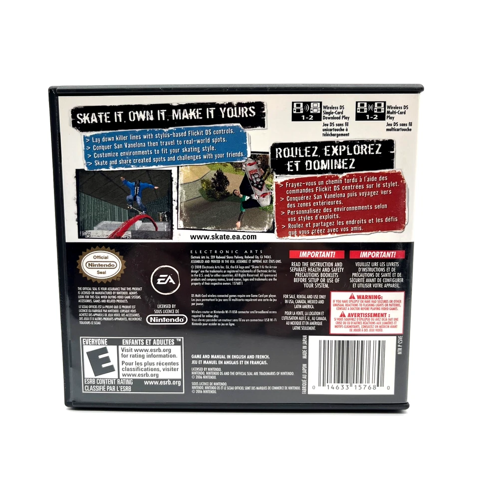 Skate It Nintendo DS 2008 CIB Completo Foto 3 de 3