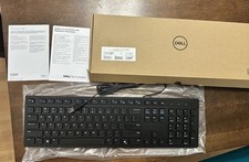 Dell KB216 Wired USB Multimedia Keyboard Black Full Size Quiet Keys New Open Box