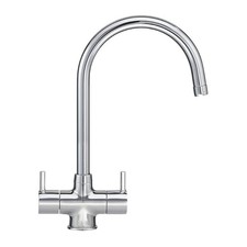 Franke Kitchen Tap Mono Mixer Chrome Double Lever Swivel Spout Modern Faucet