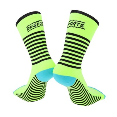Fahrradsocken atmungsaktiv schweißfest schwarz grün Größe L
