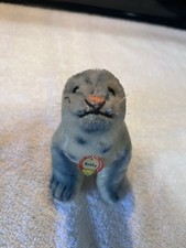 Vintage Steiff Robby Spotted Seal 6 " with Tag and Button