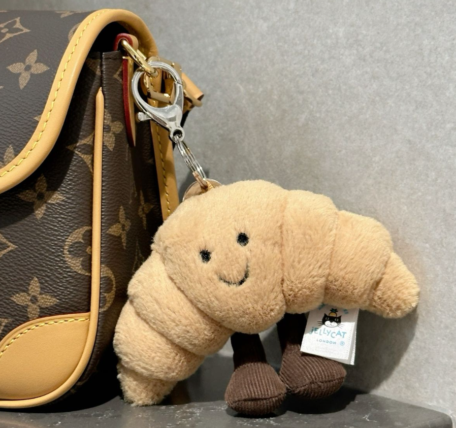 Jellycat Amuseable Croissant Bag Charm Keychain Soft Plush
