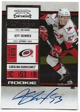 Jeff Skinner 2010-11 Panini Playoff Contenders Rookie Ticket Auto Hurricanes