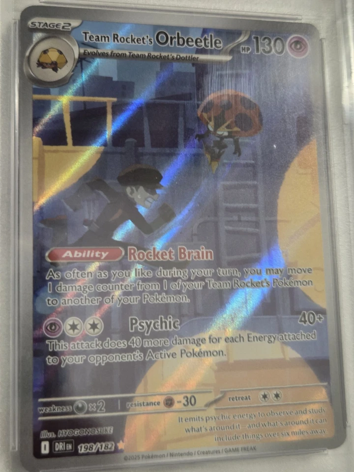Team Rocket's Orbeetle 198/182 Sv10: Destined Rivals Holo PSA Slab - Image 2 of 3
