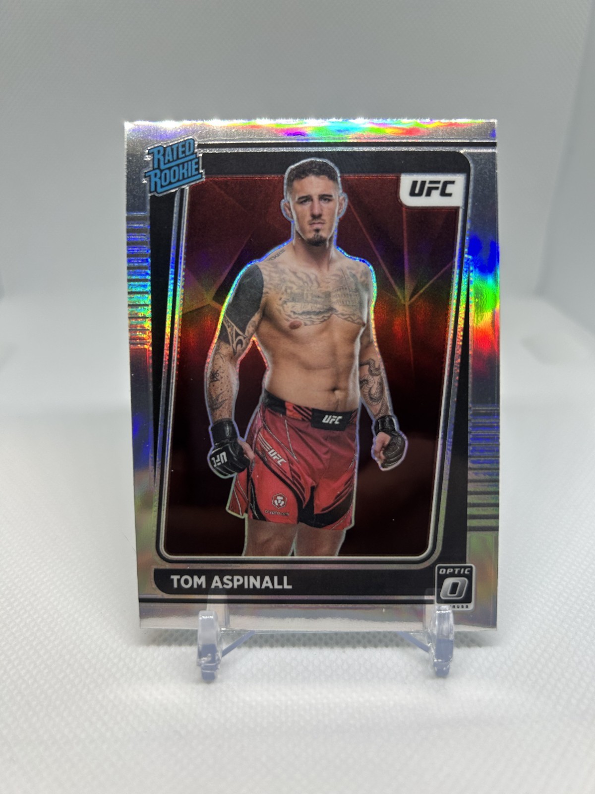 2022 Donruss Optic UFC Tom Aspinall Silver Holo Prizm *RC* #120
