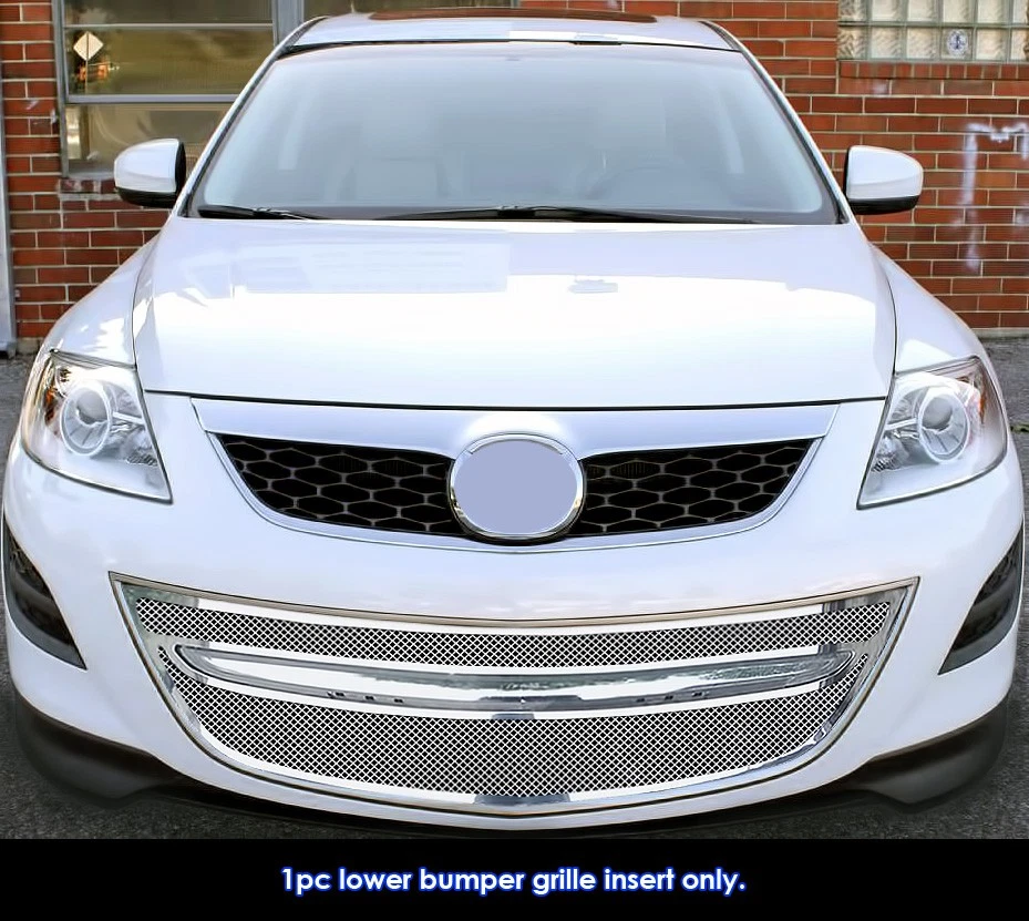 Para 2010-2012 Mazda CX-9 para-choque inferior aço inoxidável cromado grade grade inserção - Imagem 2 de 3