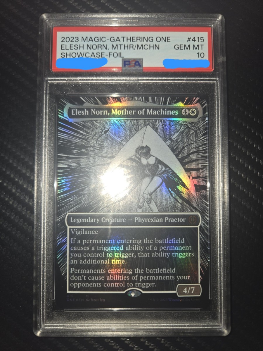 Elesh Norn Mother Of Machines Borderless Showcase Foil English PSA