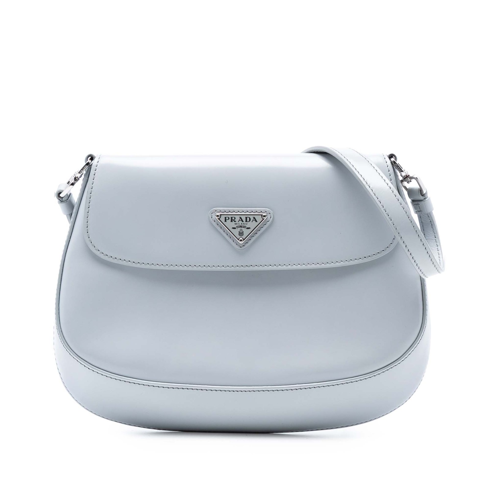 Authenticated Prada Mini Brushed Leather Cleo Fla… - image 1