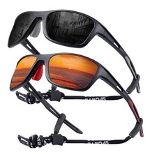 Polarized Sports Sunglasses for Men Women Wrap Around Sports Glasses Baseball...