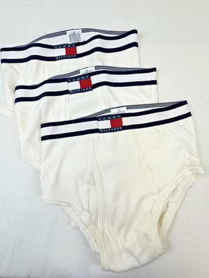 VINTAGE TOMMY HILFIGER CLASSIC BRIEFS - 3 COUNT - FLAG WAIST- SIZE 32 - NOS OPEN