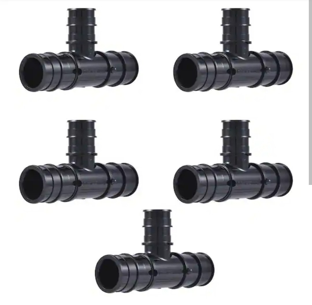 Sharkbite 1 in x 1 in x 3/4 in PEX-A Poly Expansion Reducing Tee Fitting (5-Pk)