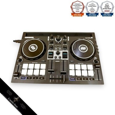 Reloop Buddy 2 Deck 2 Kanal DJ Controller iOS Computer JP Schwarz Tabletop...
