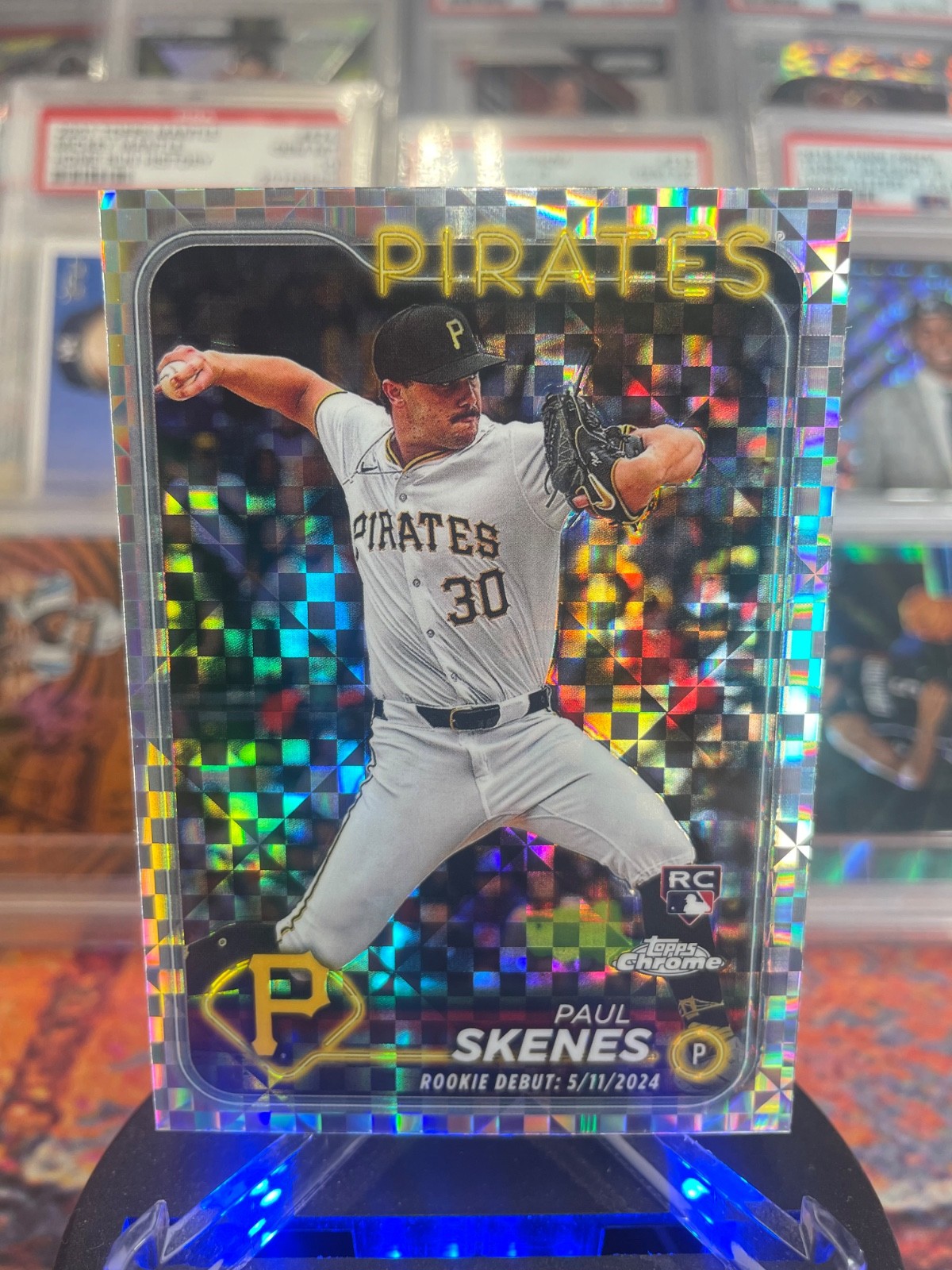 2024 Topps Chrome Update Series - Rookie Debut Paul Skenes #USC27 X-Fractor (RC)