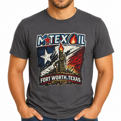 M-Tex Oil Company Landman CTT Shirt Fort Worth TX Landman Oilfield Texas Tee