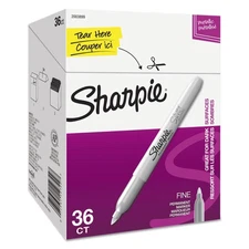 Sharpie Metallic Permanent Markers - Office Pack Fine Metallic Silver 36/PK