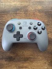 NINTENDO Switch Controller PowerA Enhanced Nano Wireless Gray Neon- Tested
