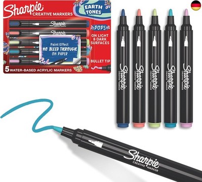 Sharpie Kreative Marker Acrylfarben Stifte | Erdtöne | Wasserbasierte 