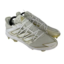 Adidas Adizero Afterburner 7 Gold Baseball Shoes Mens 11 Cleats White Gold