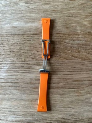 TAG Heuer Genuine Replacement Rubber Strap, Orange
