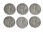 Lot Of 6 Walking Liberty Half Dollar 1937-41 90% Silver 2.17 Troy OZ