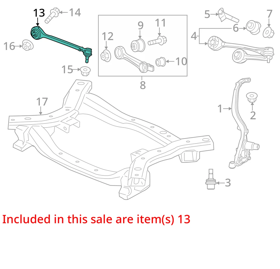 Se adapta a Dodge Charger SE 2011-2023 tracción trasera delantero izquierdo conductor brazo de control inferior OEM Foto 4 de 4