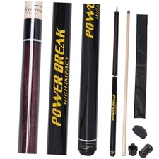 23oz Heavy Hitter Jump Break Cue 3-Piece Jump/Break Pool Cue Stick Break Brown