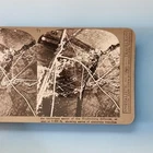 WW1 Military Stereoview C1916 Real Photo Aerial Recon Hindenburg Line Trenches