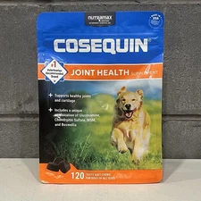 Cosequin DS Max Strength + MSM & Boswellia Joint Health Dogs 120 Chews EX 11/26+