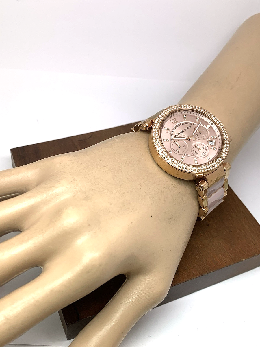 Michael Kors Womens Watch MK5896 Quartz Chronograph 39mm Rose Gold
