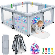 OCATO Baby Playpen Foldable Playpen for Babies and Toddlers Large Play Pen Po...