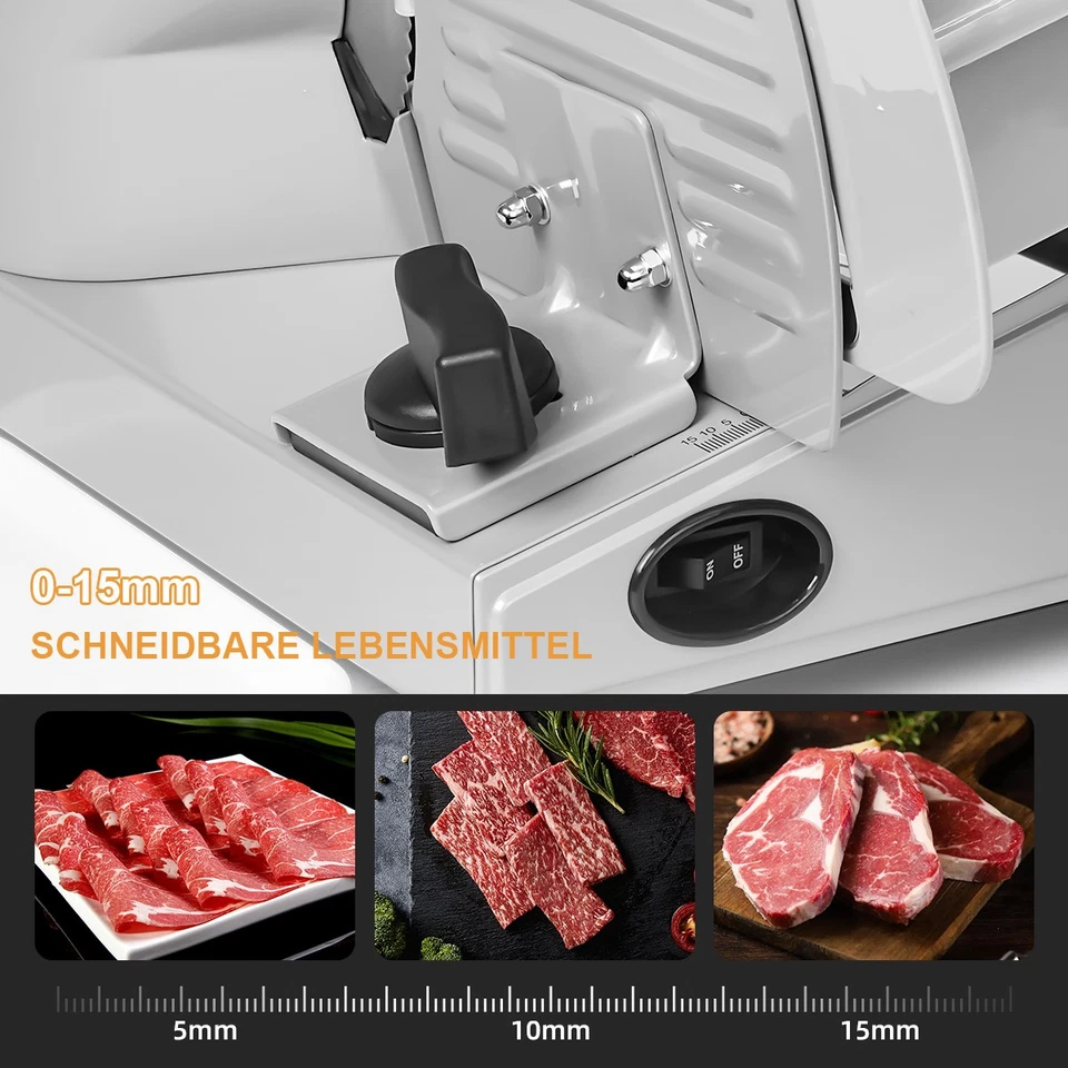 Allesschneider elektrische Brotmaschine Wurstschneider 200W Schneidemaschine - Bild 3 von 4