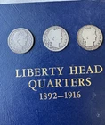 (3) 1894 Barber Quarters P, S and O mint