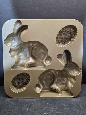 NORDIC WARE 3D Bunny Cake Pan 9.5 Cups/2.2 Liters Easter Egg + Bunny Rabbit Mold