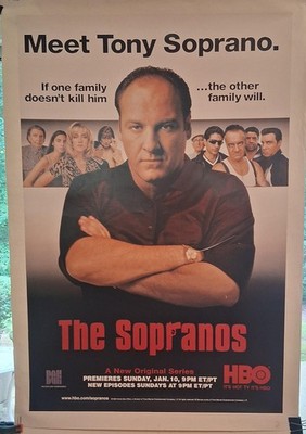 1999 The Sopranos Original Television Poster Linen 27x40 Teaser James Gandolfini