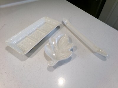 LENOX BUTLER'S PANTRY CELERY, DIVIDED TRAY AND LEAF DISH