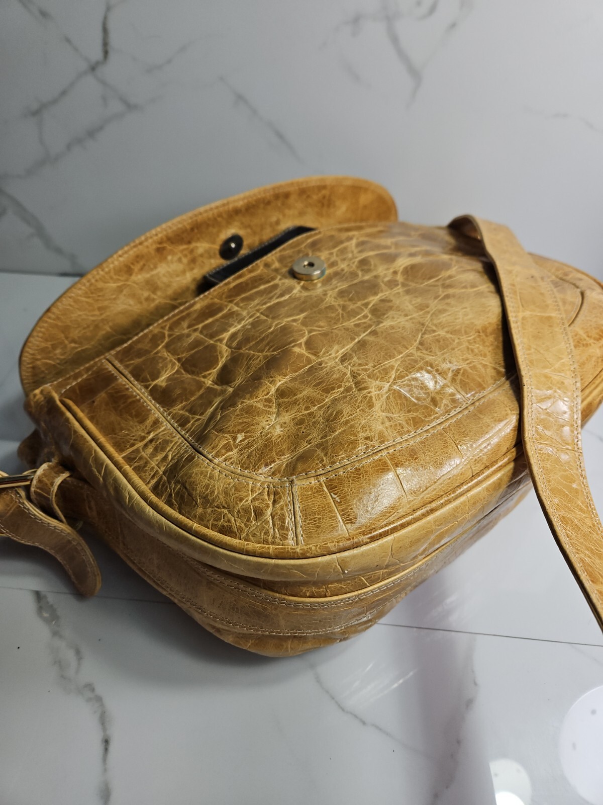 Neiman Marcus Crocodile Embossed Pattern Leather … - image 6