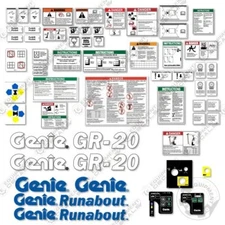 Fits Genie GR20 Decal Kit Runabout Vertical Mast Lift - GR-20000 to 59999