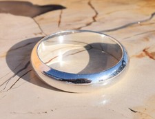 4MM Wide Band Polished .925 Sterling Silver Ring Stamped 925 Size 9