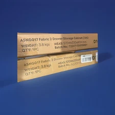 Fabric 2 Drawer Storage Cabinet 