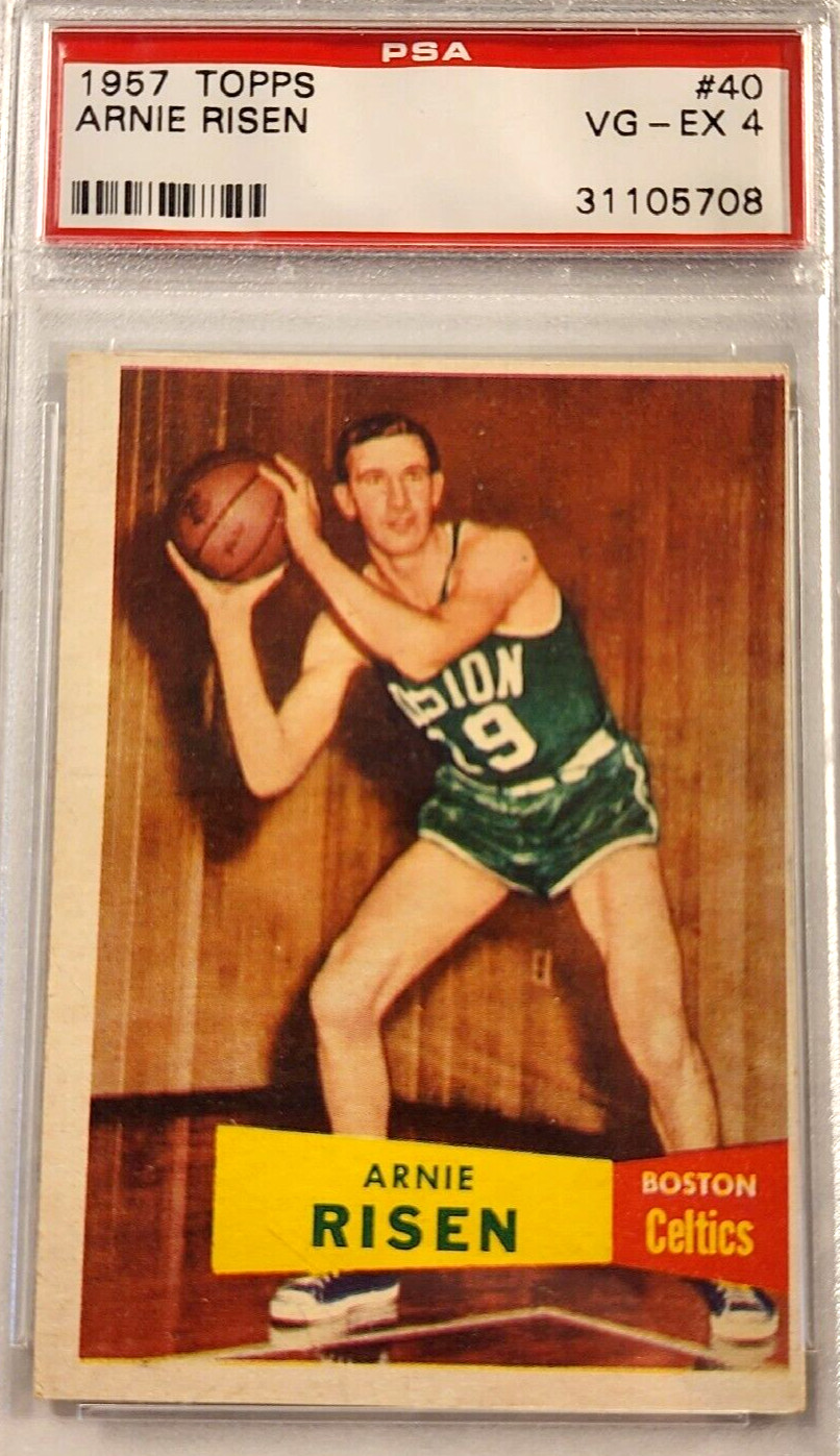 1957 TOPPS #40 ARNIE RISEN PSA VG-EX 4 HOF RC ROOKIE